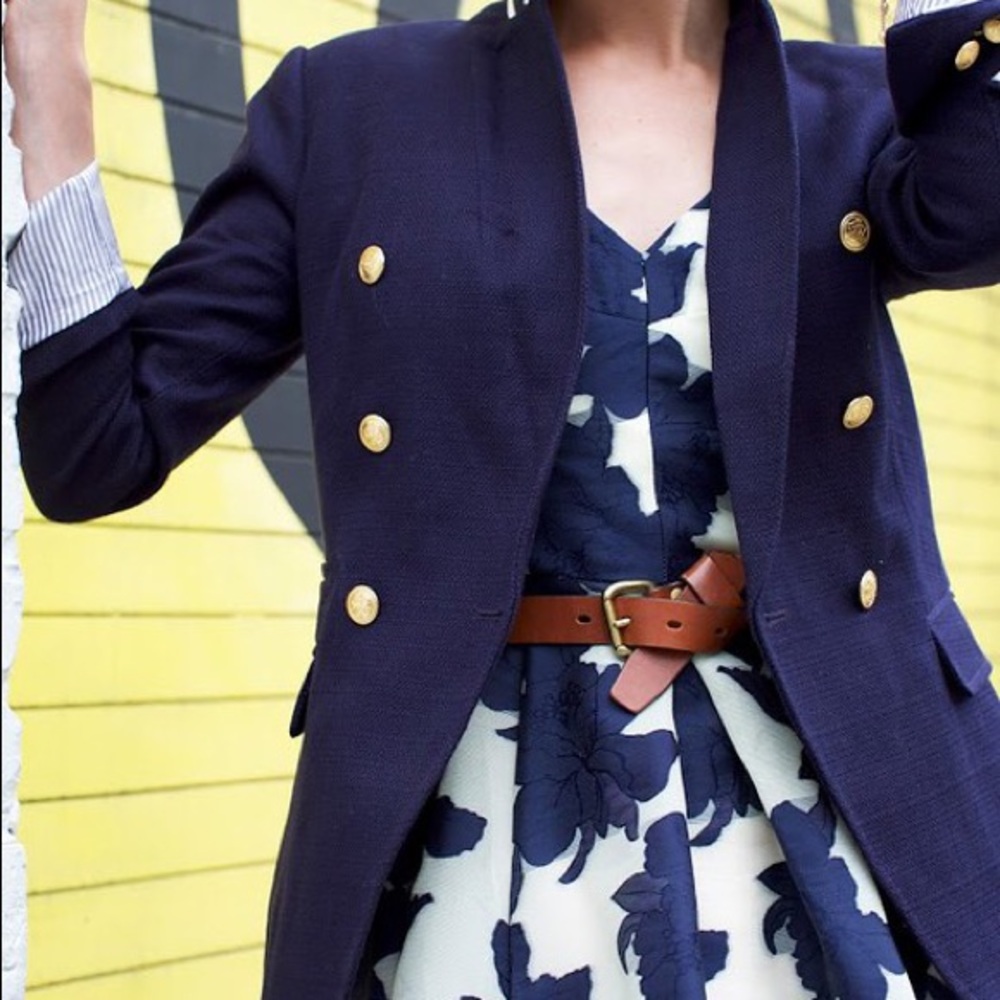 Banana Republic Navy Blazer with Gold Buttons
